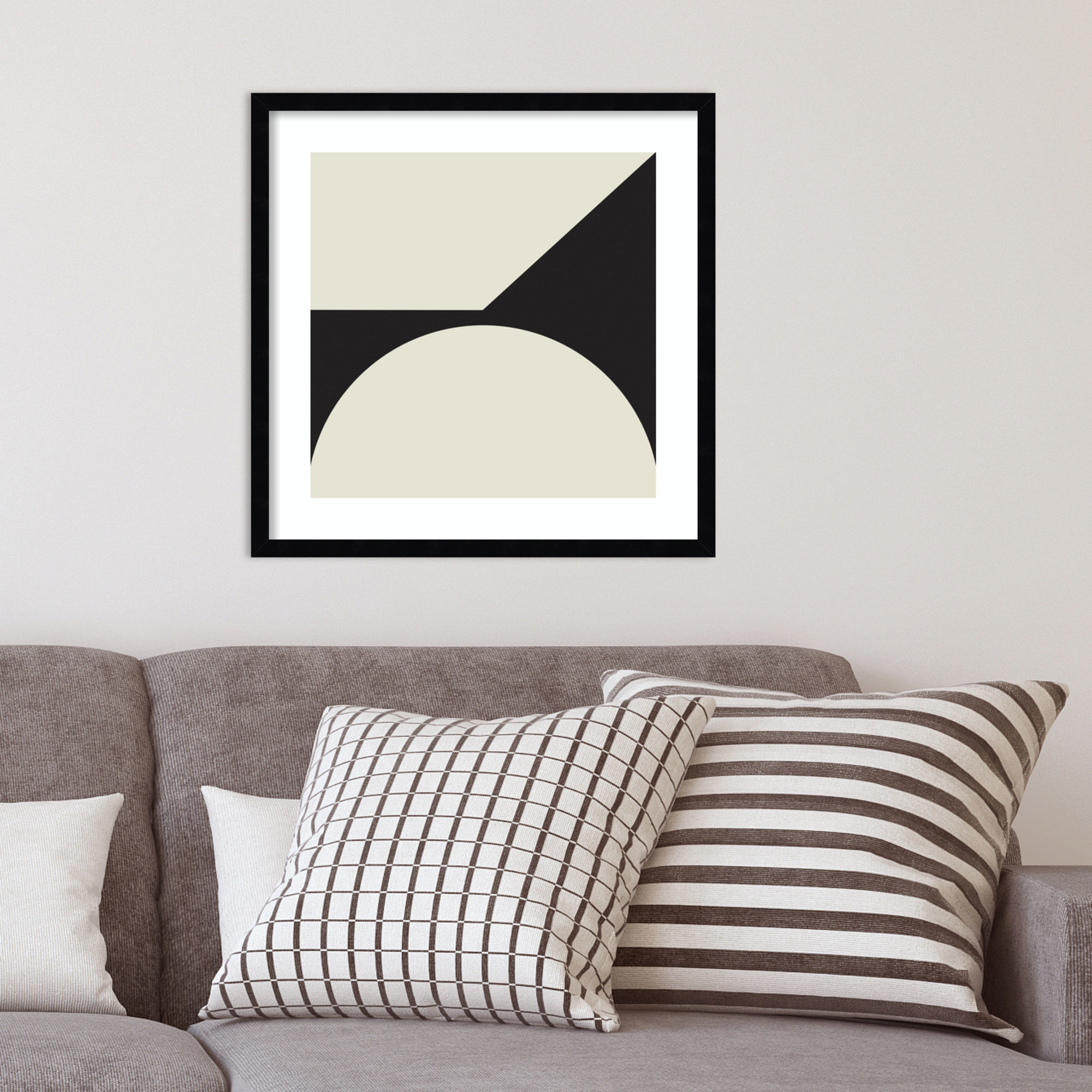 Minimal Max Mod I by The Creative Bunch Studio, 21.25" H x 21.25" W x 0.8" D, Black Framed