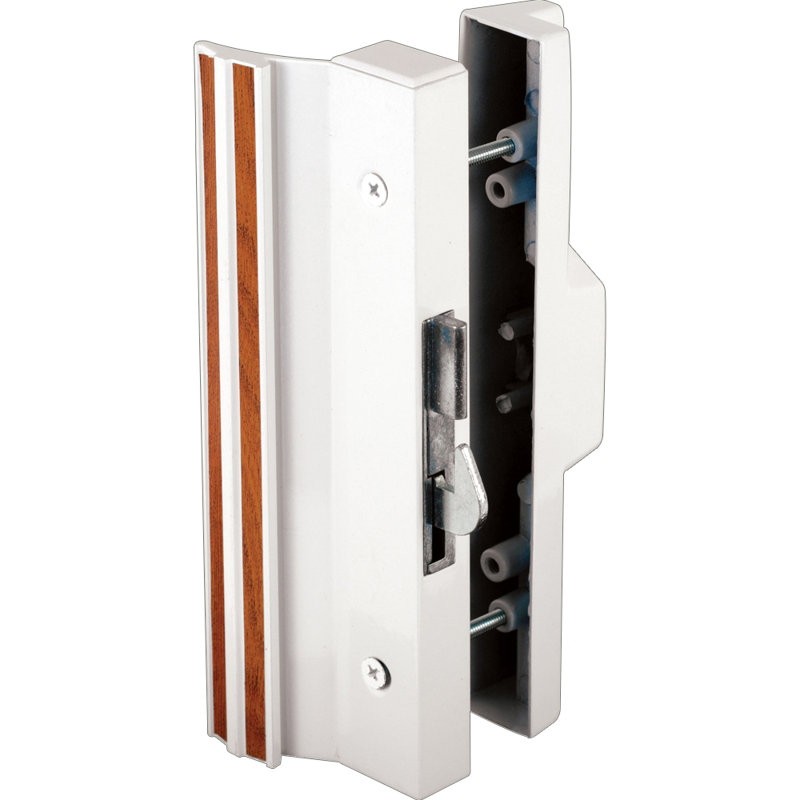 Extruded Aluminum, White, Surface Mount Handles with Anti-Lift Hook Latch (Single Pack)