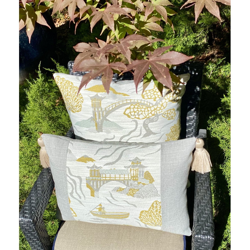 Pagoda Square Indoor/Outdoor Pillow Cover & Insert