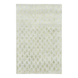 Block Print Handmade Silk and Wool Area Rug