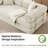 Boneless Addisin King-Size Foldable Sleeper Sofa Bed – Convertible Compression Mattress Couch with 2 Removable Bolster Armrests & 2 Pillows-824497883