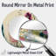 «Shamecia Painted Blossoming Wildflowers I», miroir mural décoratif floral, grand miroir rond crème, impression d'art en métal-1295591690