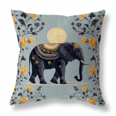 Moonbeam Elephant Indoor/Outdoor Pillow
