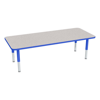 Table d'activités préscolaire rectangulaire à hauteur réglable avec roulettes
