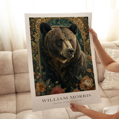 Animaux, reproduction d'art encadrée William Morris