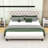Tufted Upholstered Low Profile Platform Bed-1635636872