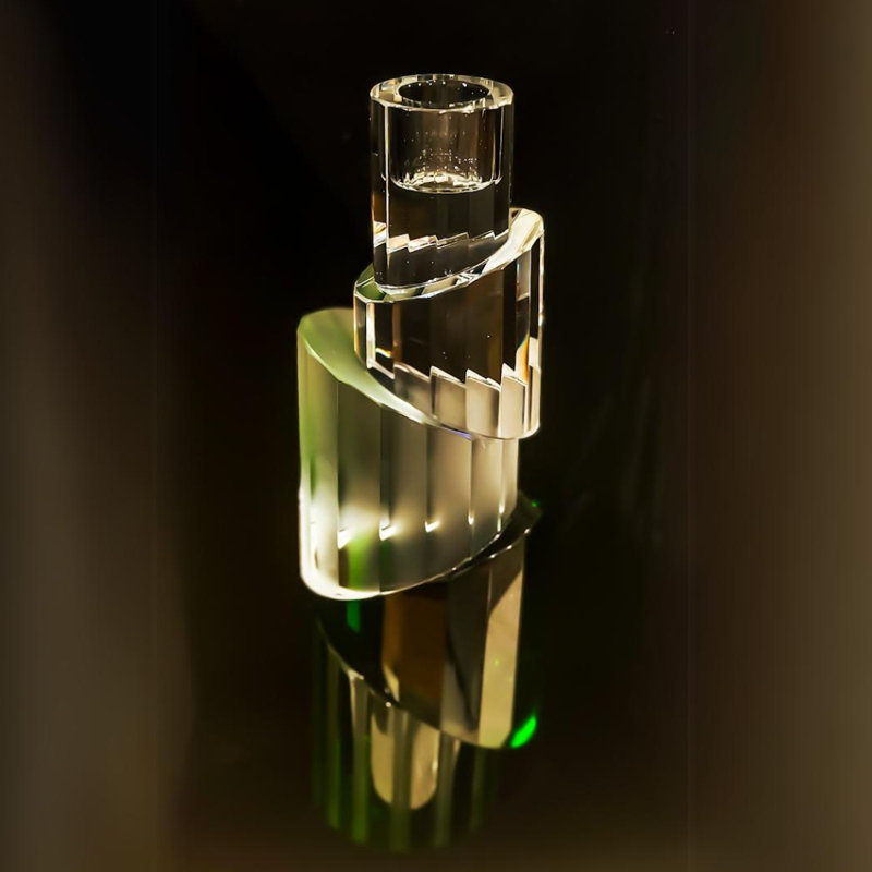 All' Eden Candlestick, Clear/Green