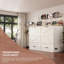Élégant grand lit escamotable avec station de charge - Armoire de rangement de style campagnard pour chambres d'amis et petits espaces-952425289