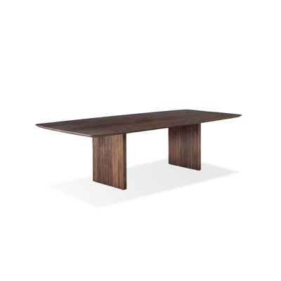 Table de salle à manger en bois de pin massif - Surface spacieuse avec bords arrondis