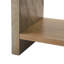 Table de chevet moderne à 1 tiroir avec tablette de rangement ouverte et poignée en métal