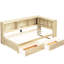 Lit de jour simple en bois avec tiroirs de rangement, ports et choix polyvalents - Armoires-870264110