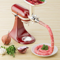 Kitchenaid 4.5qt 5qt 6qt 7qt Stand Mixer Metal Food Grinder Attachment  Slicer And Shredder Meat Sausage Stuffer Tubes Chef parts