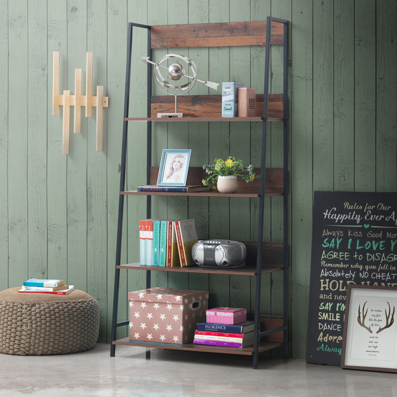 Brannan 180cm H Steel Etagere Bookcase, 180 cm H x 83.8 cm W x 40 cm D