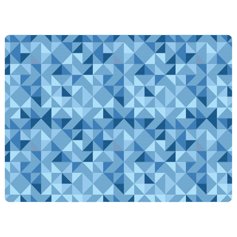 Tapis de chaise de bureau 35 po x 47 po Upper East Side, Bleu