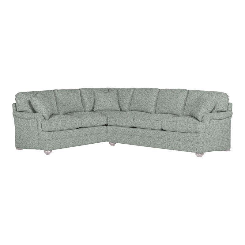 American Bungalow 2-Piece East Lake L- Sectional, Tuck Water, Dove Gray