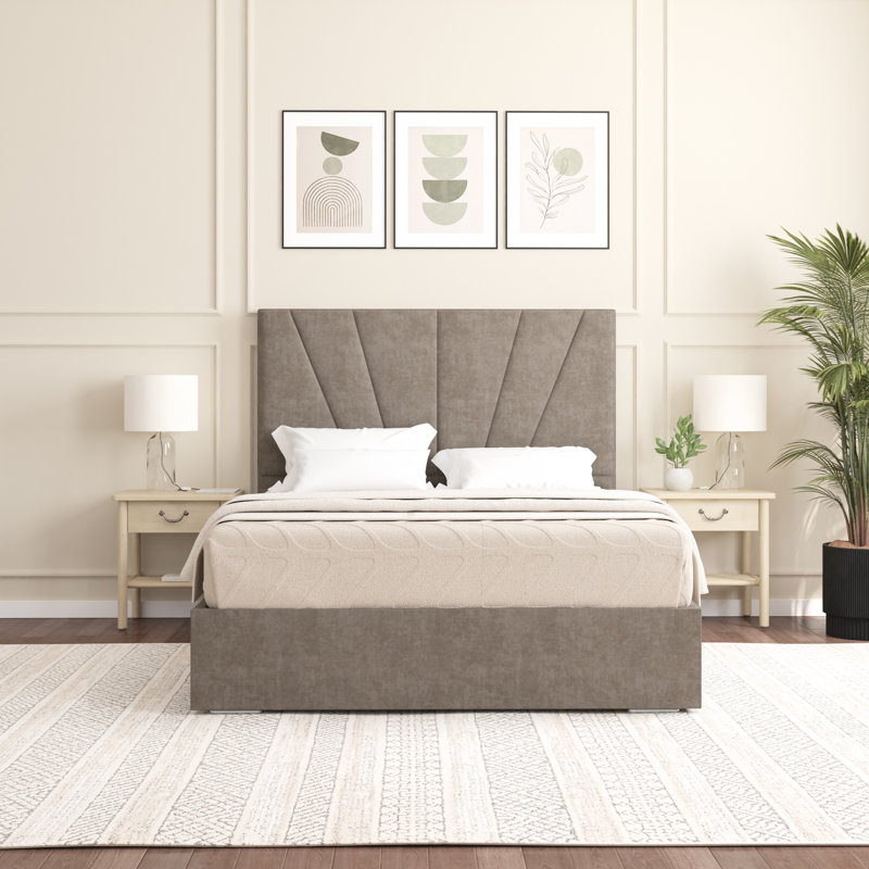 Alahnna Upholstered Bed Frame    , Super King (6'), Mole