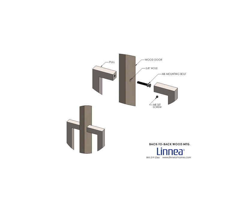 Back-to-Back Appliance Pull, Satin Stainless Steel, 11 13/16"
