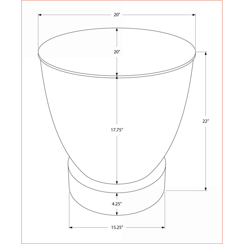 Table basse cylindrique en métal chromé peu encombrante de 22 po de hauteur pour le salon / la chambre à coucher