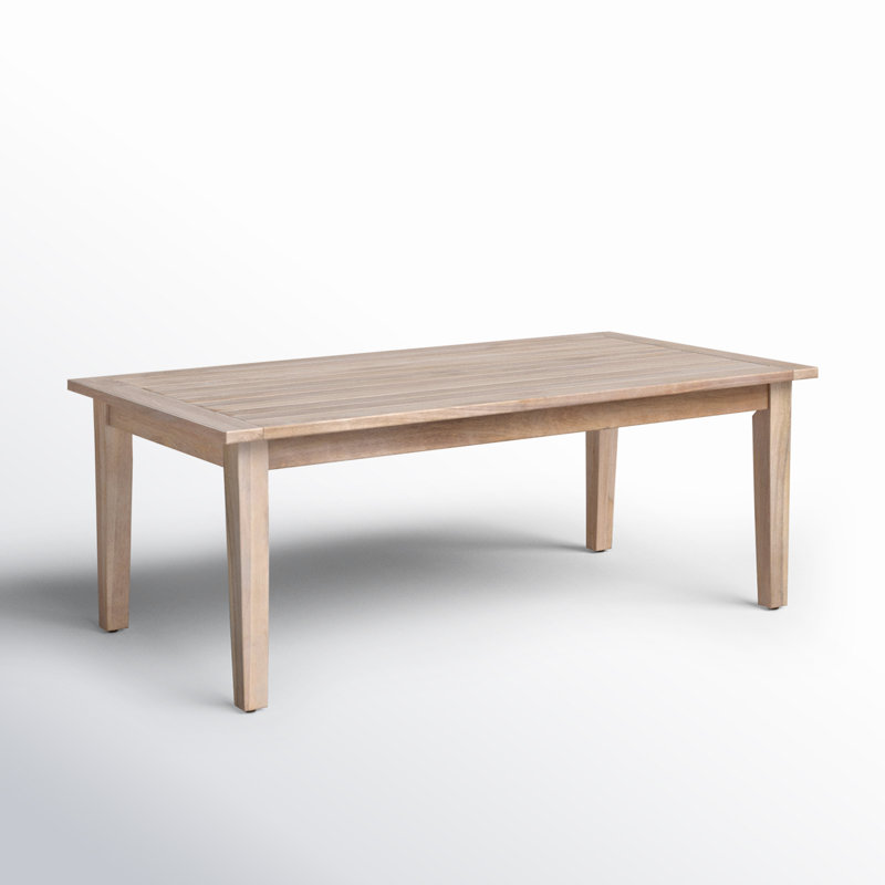 Amina Outdoor Solid Wood Acacia Rectangular Coffee Table