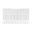 Meuble-lavabo mural de 122 cm avec lavabo en SMC et tablette ouverte, armoire de rangement sans poignées en MDF peint (blanc)