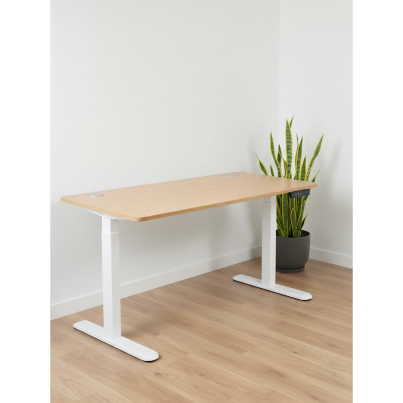 Bureau debout en bambou Caravel, Blanc
