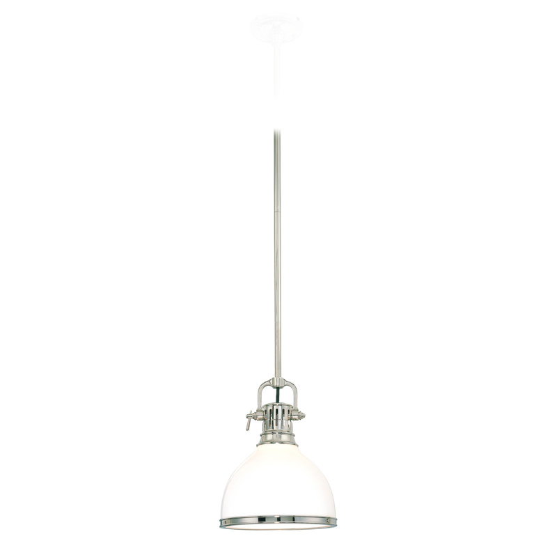 Randolph 1 - Light Single Pendant, Polished Nickel, 10"