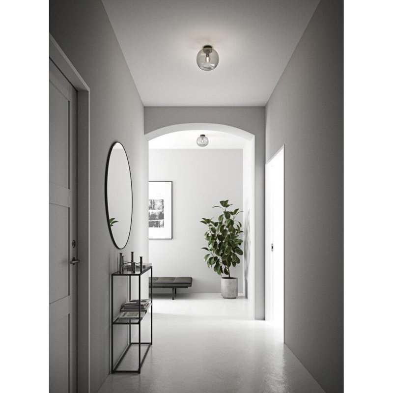 Alton Semi Flush Mount, Smoked, Black