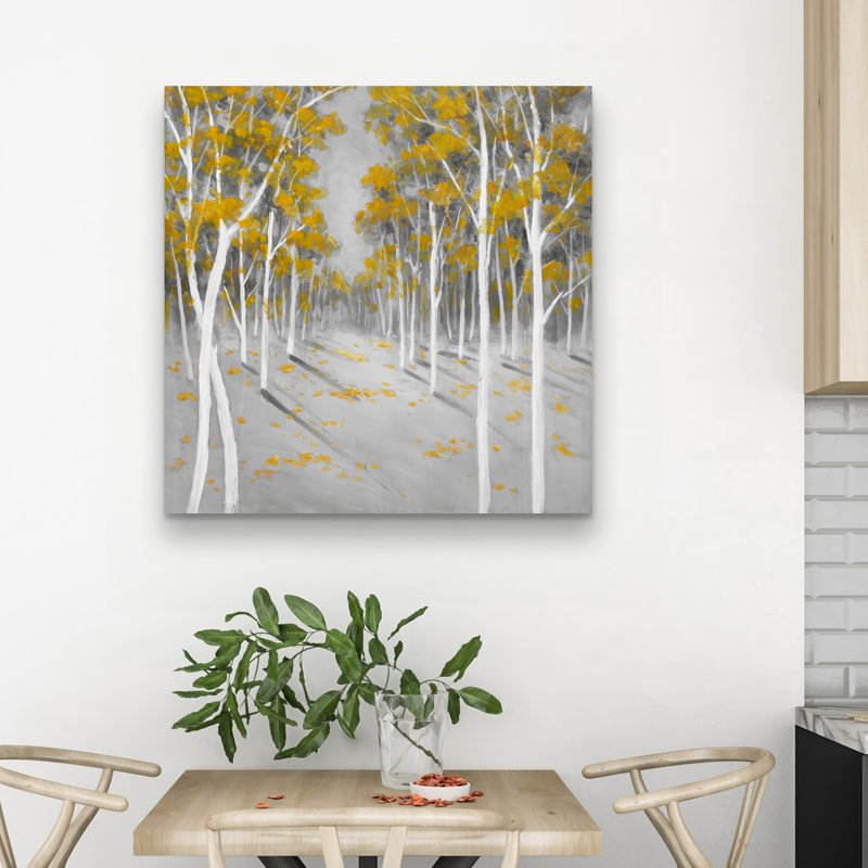birch forest - 32"x32" art on canvas