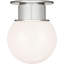 Callan Flush Mount with White Glass Dome-379625149-379625148