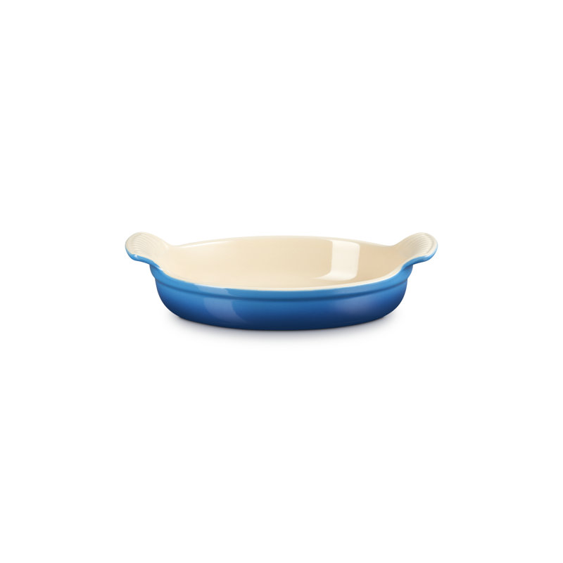 Le Creuset Stoneware Heritage Oval Au Gratin Dish, 1 Qt. (9.5"), Blue