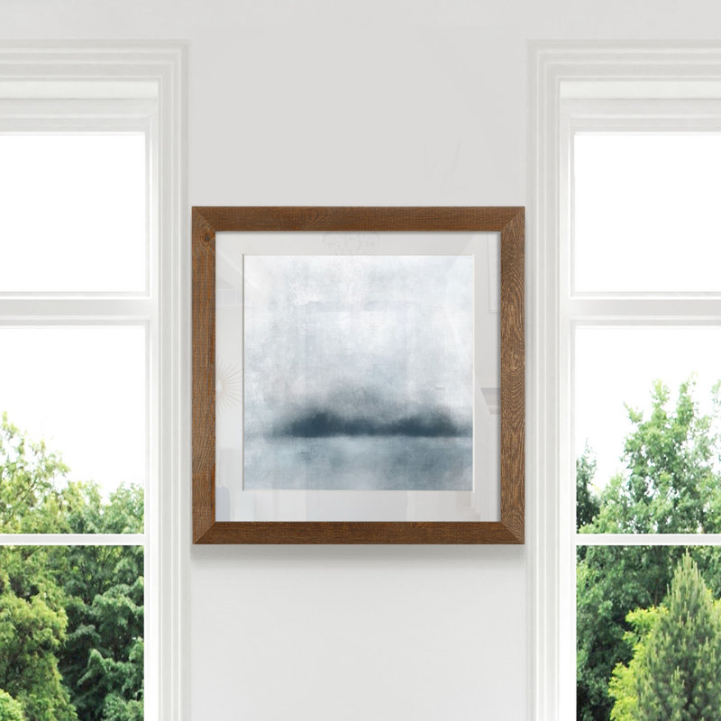 « Quiet Fog II », impression sur papier, Cadre en érable, H 31,5 po x l 31,5 po x P 1,5 po