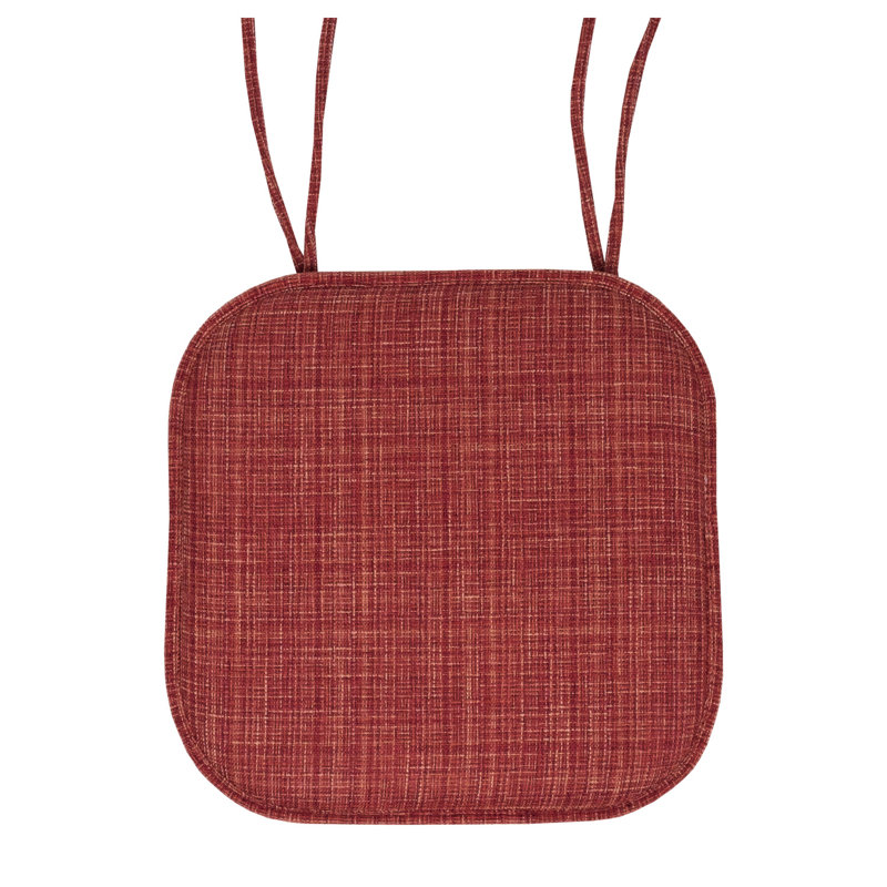 Coussin de chaise antidérapant en mousse à mémoire de forme 16 po x 16 po Aria, Paquet de 2, Bourgogne multi
