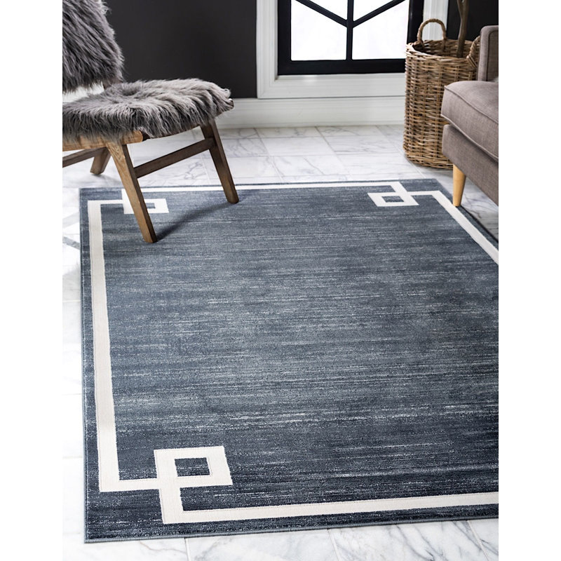 Tapis à motif géométrique gris Heights, Rectangle 8 pi x 10 pi