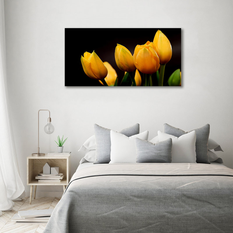 Yellow Tulips - Print, 70cm H x 140cm W x 2cm D, Wrapped Canvas