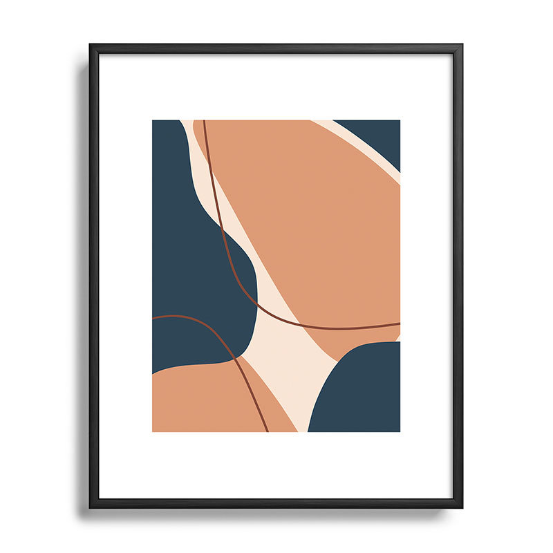 «Alilscriptble More Shapes II», reproduction d'art encadrée, H 10 po x l 8 po, Noir