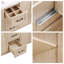 Ensemble de meuble-lavabo double autoportant 59 po avec lavabo SMC, armoire à grain de bois en bois aggloméré 59 po et tiroirs divisés (bois)