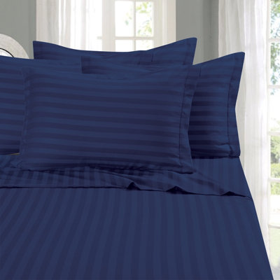 6-Piece 100 GSM Striped Microfiber Sheet Set with 4 Pillowcases