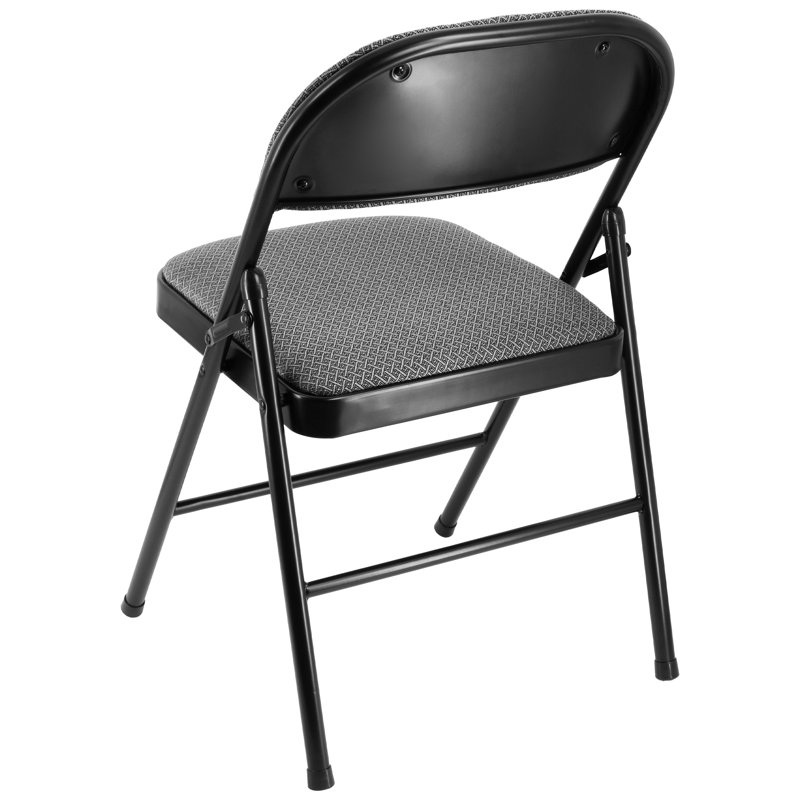 Ensemble de chaises pliantes rembourrées Lenola, Gris