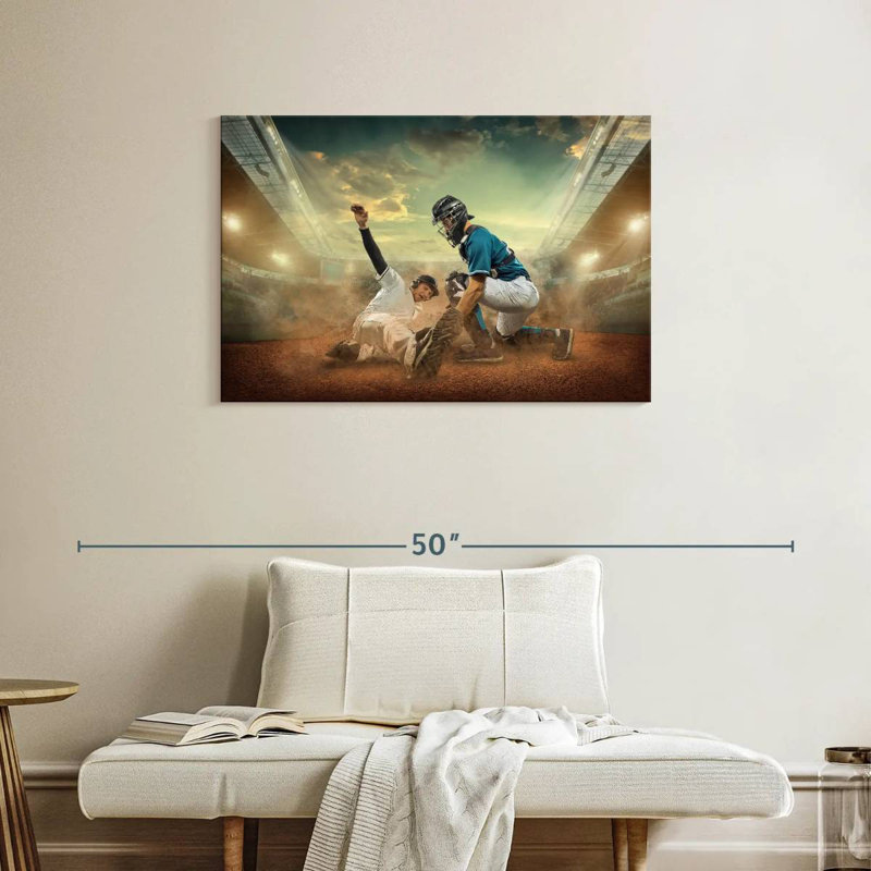 Sireci Baseball Action, 24" H x 36" W