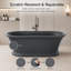 Baignoire de trempage autoportante ovale 61 po avec base en piédestal-133335802