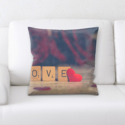 Faux Leather Throw Pillow