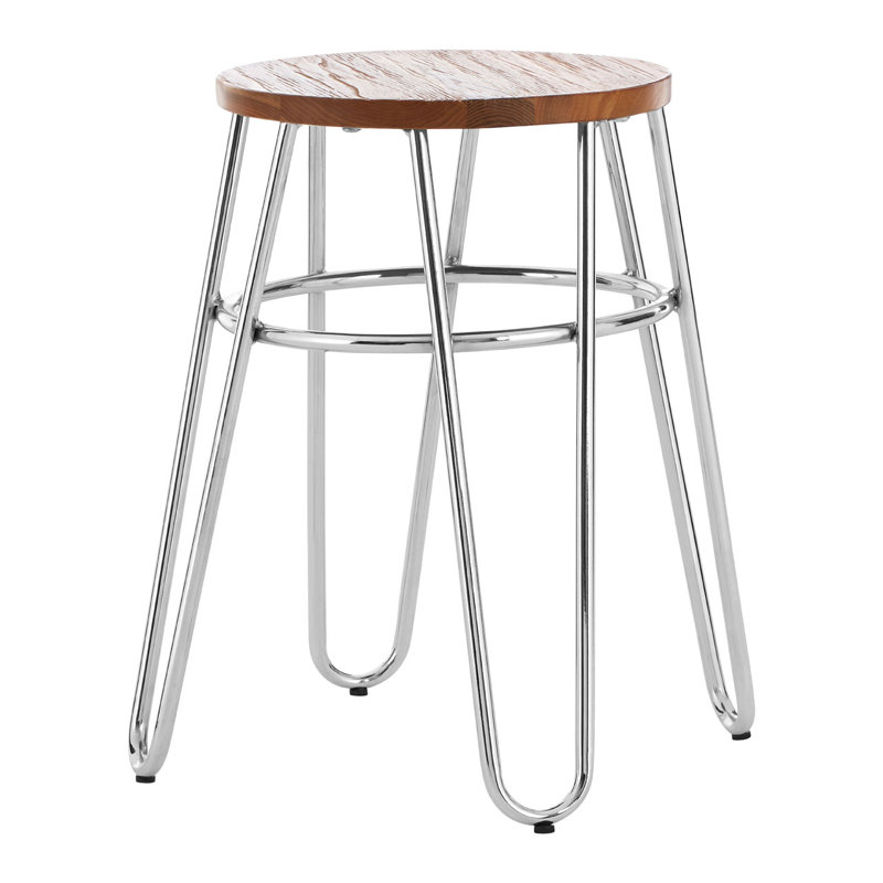 McMahon Metal Accent Stool, Sliver