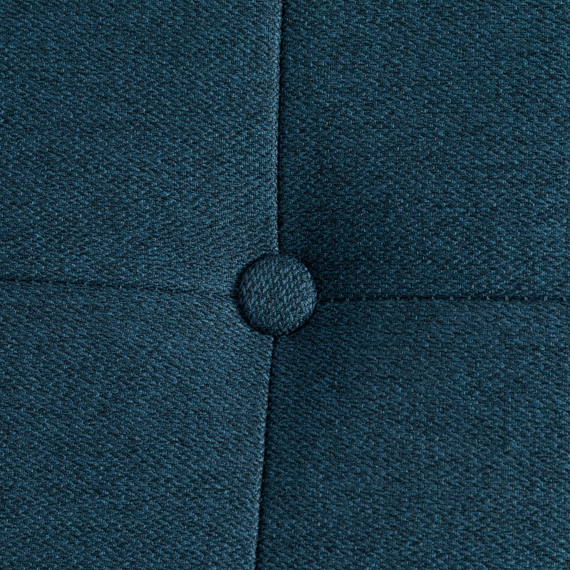 Ayna Upholstered Armchair, Dark Blue Fabric Polyester Blend/Cotton Blend