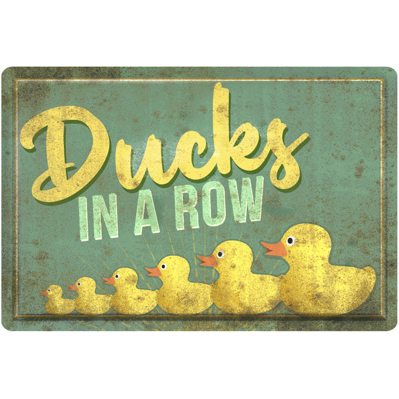 Ducks In A Row by North 40 - Wrapped Canvas Print, 81.28cm H x 121.92cm W 