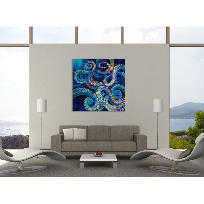" Octopus " by Iris Scott, 18" H x 18" W x 1.5" D