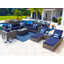 Ensemble complet de patio en rotin Sunbrella avec coussins 19 pièces Yussuf-95862792-95862793
