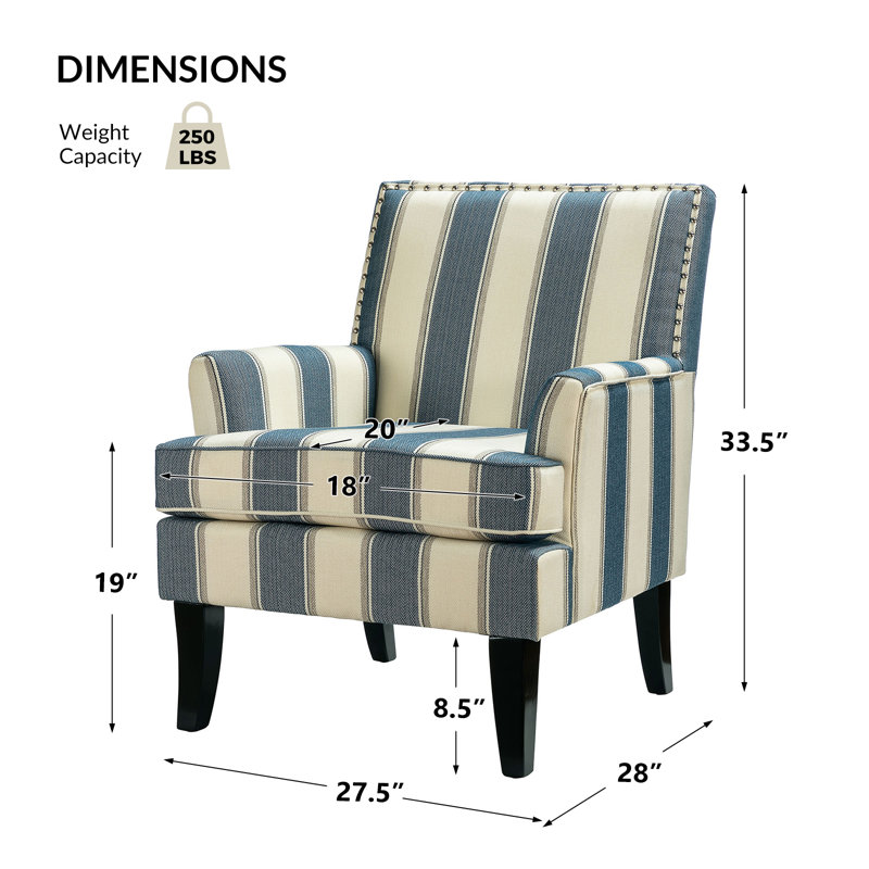 Fauteuil Aguilar, Sergé bleu rayé
