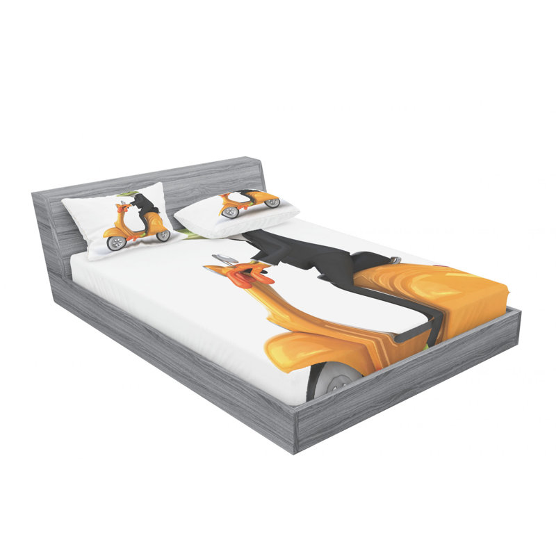 Microfiber Sheet Set, Queen Sheet Set with Fitted Sheet