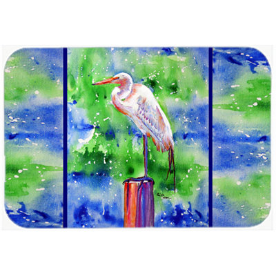 Caroline's Treasures Egret Glass Cutting Board
