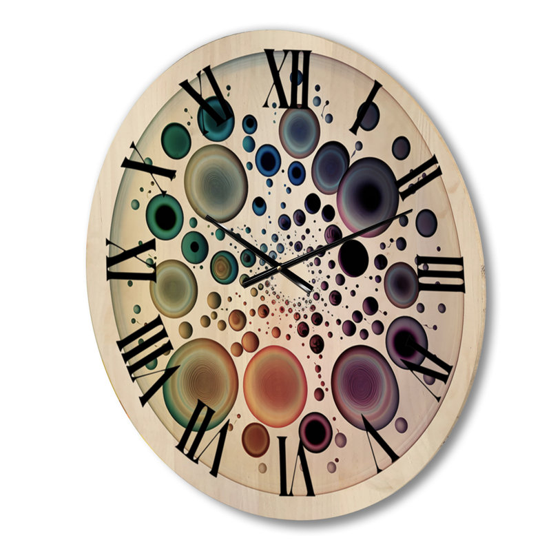 Horloge murale surdimensionnée en bois Cymatics, Grand